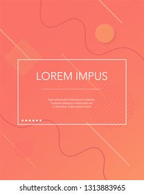 Coral Color Year 2019 Abstract Background. Vector living coral gradient illustration