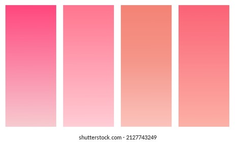 Coral Color Year 2022 Background. Vector living coral gradient illustration creativity in Internet. Vibrant Coral Color gradient shapes. Trendy design template. Colorful geometric background.