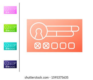 Coral Create account screen icon isolated on white background. Set color icons. Vector Illustration
