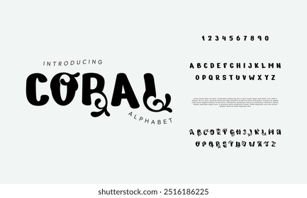 Coral criativo moderno geométrico urbano alfabeto fonte. Abstrato digital futurista, jogo, techno, robô, música, logotipo, esporte, tipografia de tecnologia mínima. Ilustração de vetor numérico simples