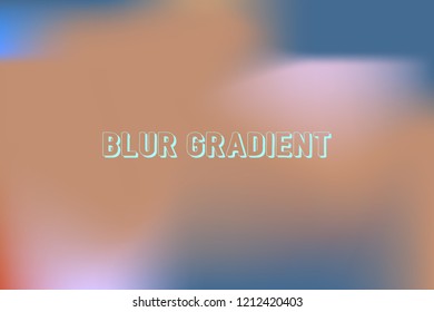 Coral and dark blue gradient mesh background. Abstract blurred smooth image. Smooth blend banner template. Iridescent holographic wallpaper, frame, banner. Funky gradient texture vector illustration