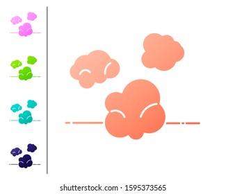 Coral Dust icon isolated on white background. Set color icons. Vector Illustration