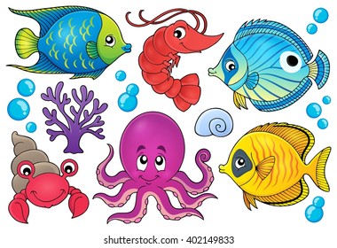 Coral fauna theme image 1 - eps10 vector illustration.