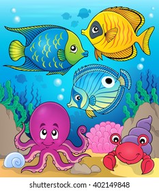 Coral fauna theme image 2 - eps10 vector illustration.