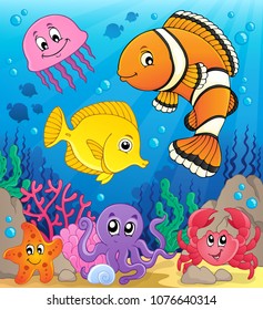 Coral fauna theme image 9 - eps10 vector illustration.