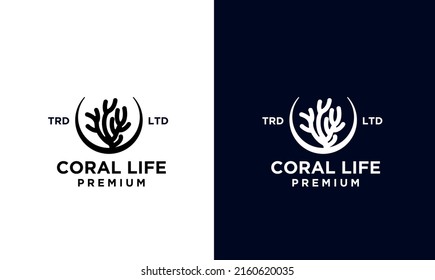 Coral fish logo vector graphic for any business