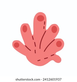 Coral flat icon isolated on white background for your web and mobile app design