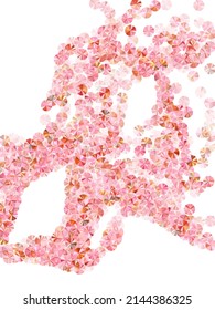 Coral foil confetti scatter vector composition. Rhythmic gymnastics dress sequins background. Round sparkling spangle particles holiday decoration. Theater costume paillettes.