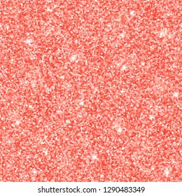 Coral glitter texture, seamless pattern. Vector