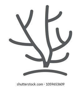 Coral glyph icon, ocean and underwater, tropical sign vector graphics, a solid pattern on a white background, eps 10.