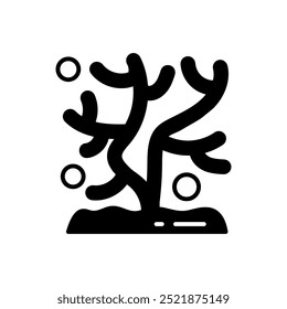 Coral Glyph Icon, Vector illustration