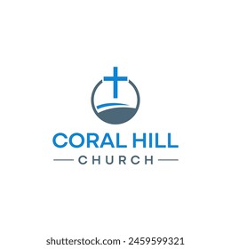 Coral hill church. Church god logo
