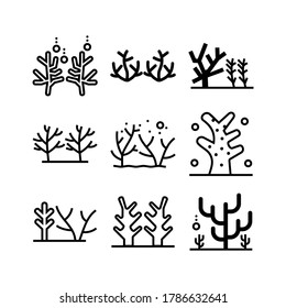 coral icon or logo isolated sign symbol vector illustration - Collection of high quality black style vector icons
