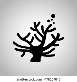 Coral icon on the background