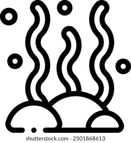 coral icon. Thin Linear Style Design Isolated On White Background