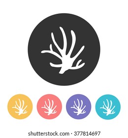 coral icon. vector illustration
