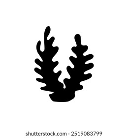 Coral icon vector. Coral reef illustration sign. Algae symbol. Marine life logo.