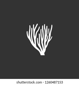 coral icon vector. coral sign on black background. coral icon for web and app
