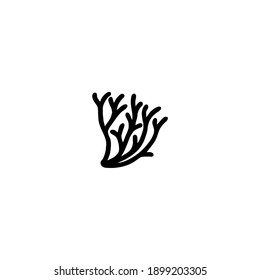 Coral Illustration. Black-White. Illustration Vector