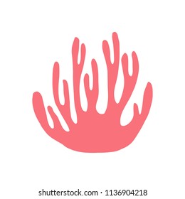 coral isolated hand drawing vector.