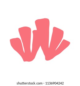 coral isolated hand drawing vector. on a white background.