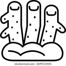 Coral Line vector Icon Design
