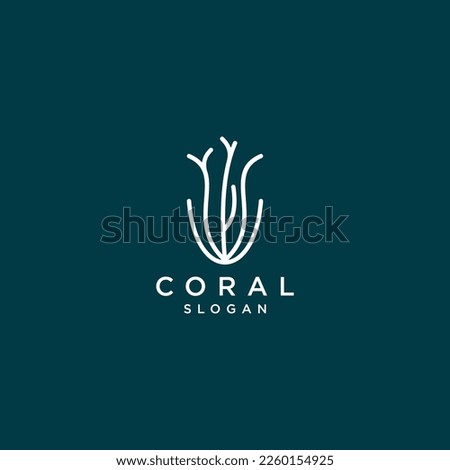 Coral logo design icon vector