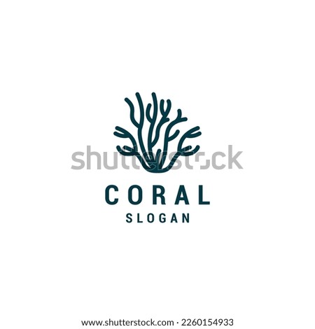 Coral logo design icon vector