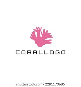 Coral logo design vector template