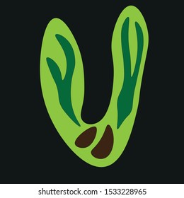 coral logo with green, brown and black color 