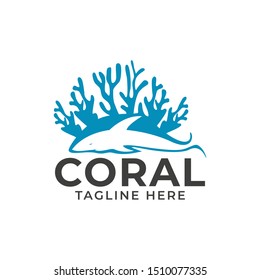 Coral Logo Icon Design Vector Template