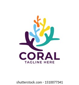 Coral Logo Icon Design Vector Template