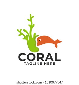 Coral Logo Icon Design Vector Template