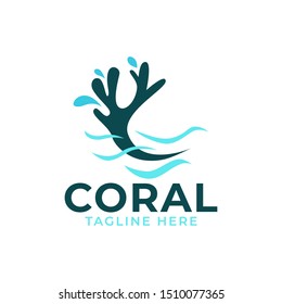 Coral Logo Icon Design Vector Template