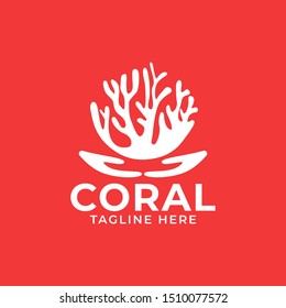 Coral Logo Icon Design Vector Template