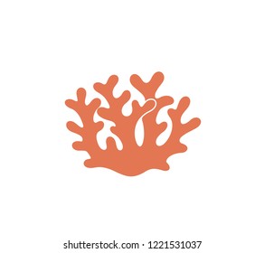 Coral logo. Isolated coral on white background









