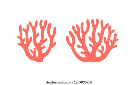 Coral logo. Isolated coral on white background



