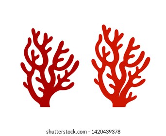 Coral logo. Isolated coral on white background