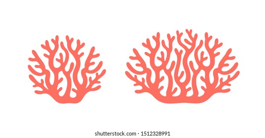 Coral logo. Isolated coral on white background