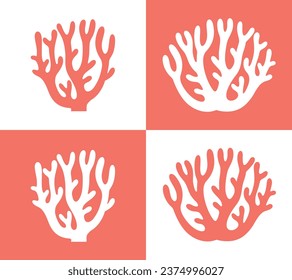 Coral logo. Isolated coral on white background