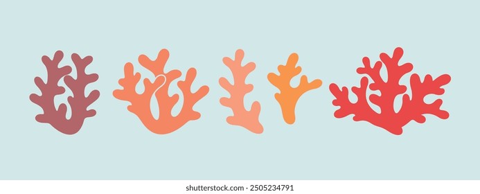 Coral logo. Isolated coral on white background