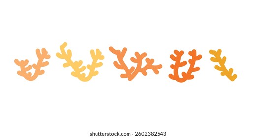 Coral logo. Isolated coral on white background