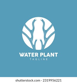 Coral Logo, Marine Plant Design Place Marine Animal, Seaweed Sea Vector
