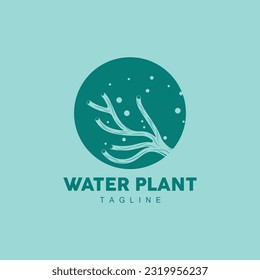Coral Logo, Marine Plant Design Place Marine Animal, Seaweed Sea Vector