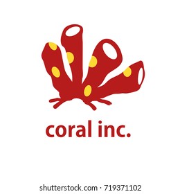 Coral Logo Template In Red