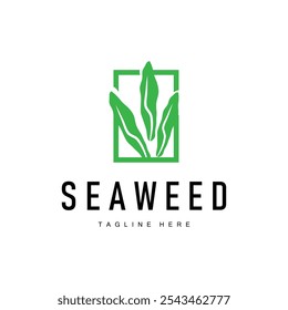 coral logo underwater seaweed plant simple template design marine decoration