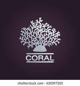 coral logo vector icon design template