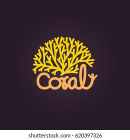 Coral Logo Vector Icon Design Template