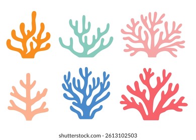 Coral logo vector  on a white background.Vector eps 10