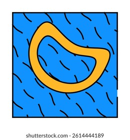 coral on water line icon vector. coral on water sign. isolated symbol illustration